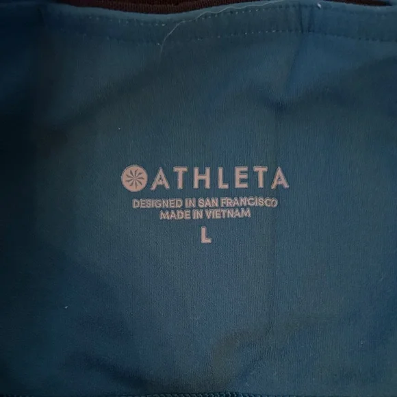 Athleta Women's Dark Teal Leggings capri - Picture 2 of 3